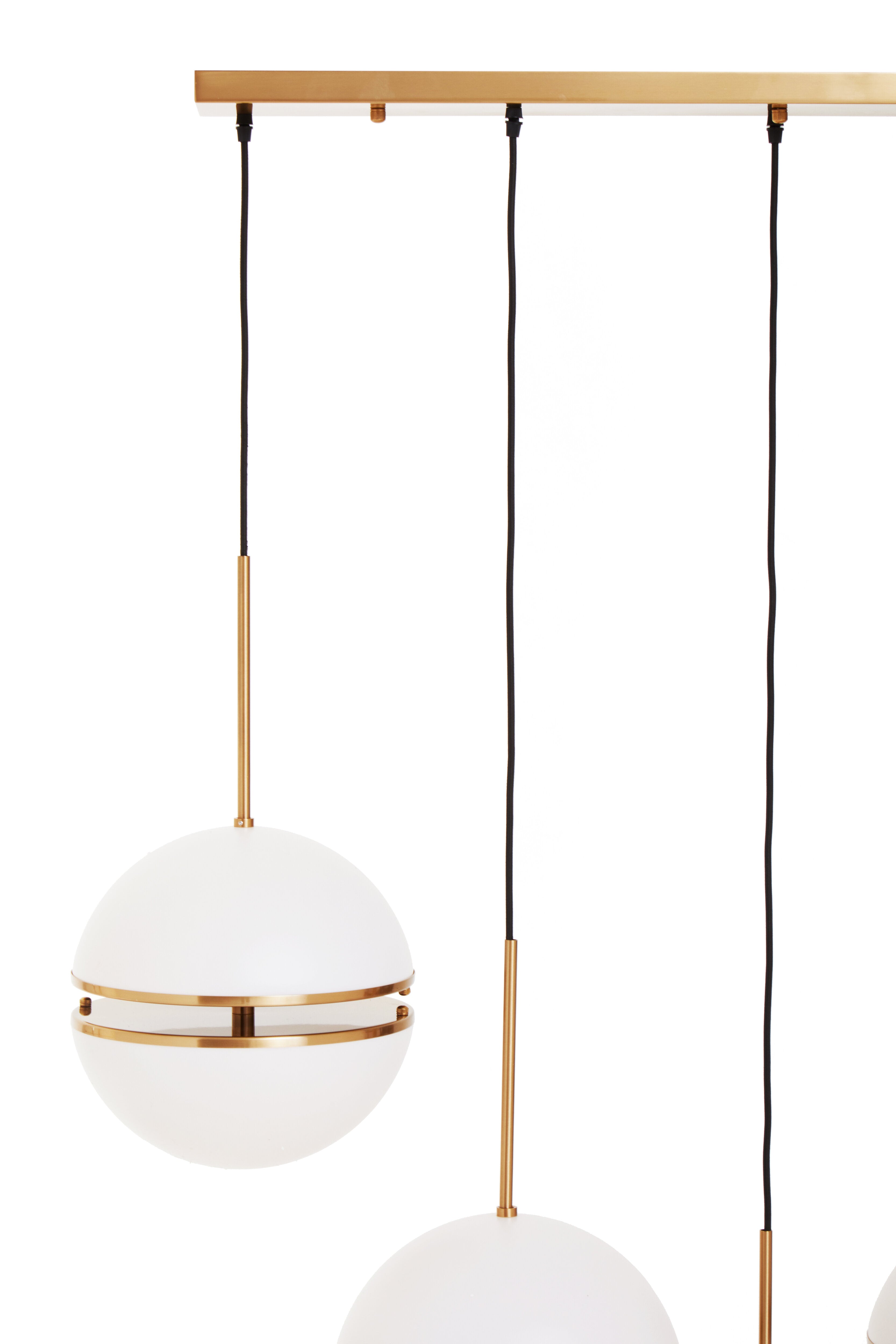 Abira Five Ball Brass Pendant Light